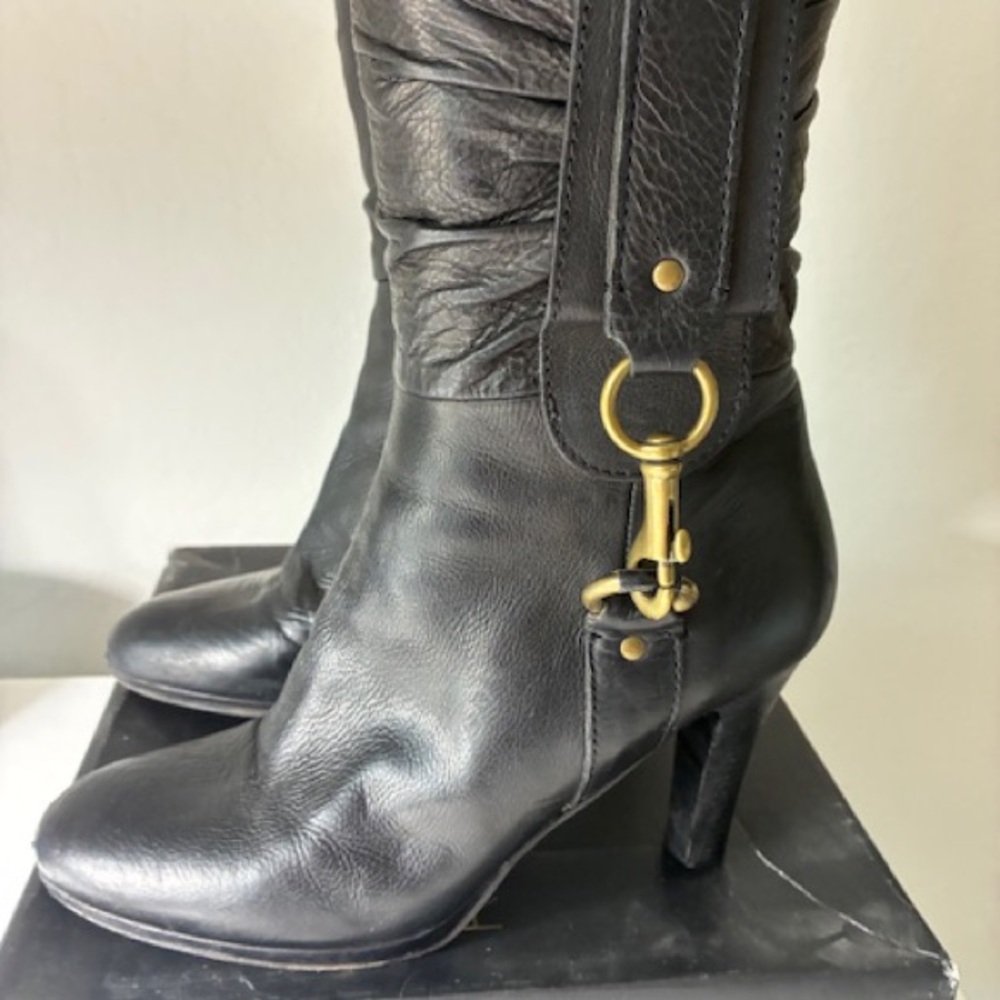 Coach Black Leather Boots size 9